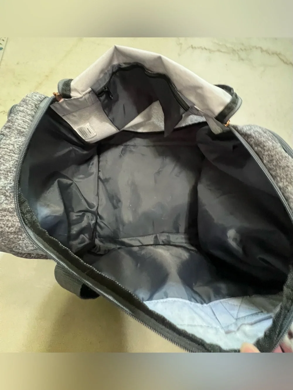 Adidas Defender Duffle Bag Gym Bag Travel Bag Gray/Gold EUC